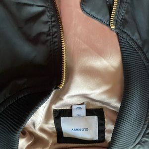 Satin black bomber jacket!